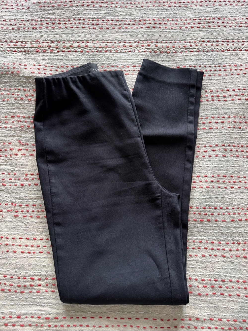 LOFT Black High-Waist Skinny Ponte Pants